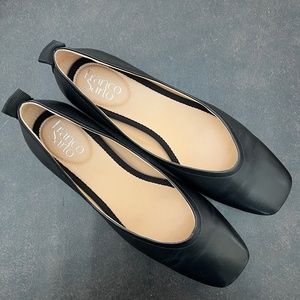 Franco Sarto NWT L-Ailee Black Square Toe Ballet Pump